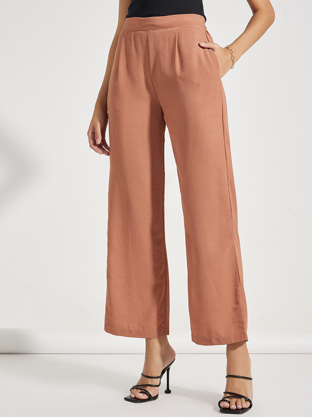 Styli Women High Rise Wide Leg Pants