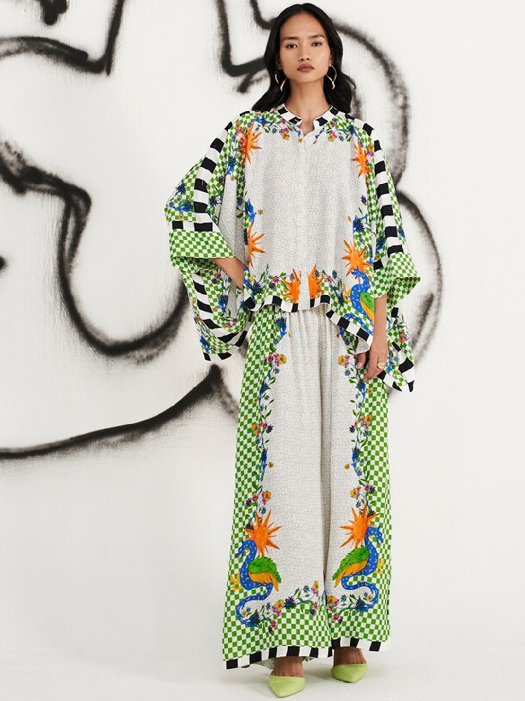 VERB BY PALLAVI SINGHEE Printed Top With Trousers Co-Ords