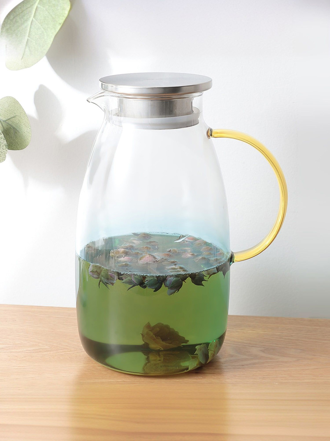 UMAI Blue Heat Resistant & Leakproof  Glass Jug With Lid & Handle 2.1L