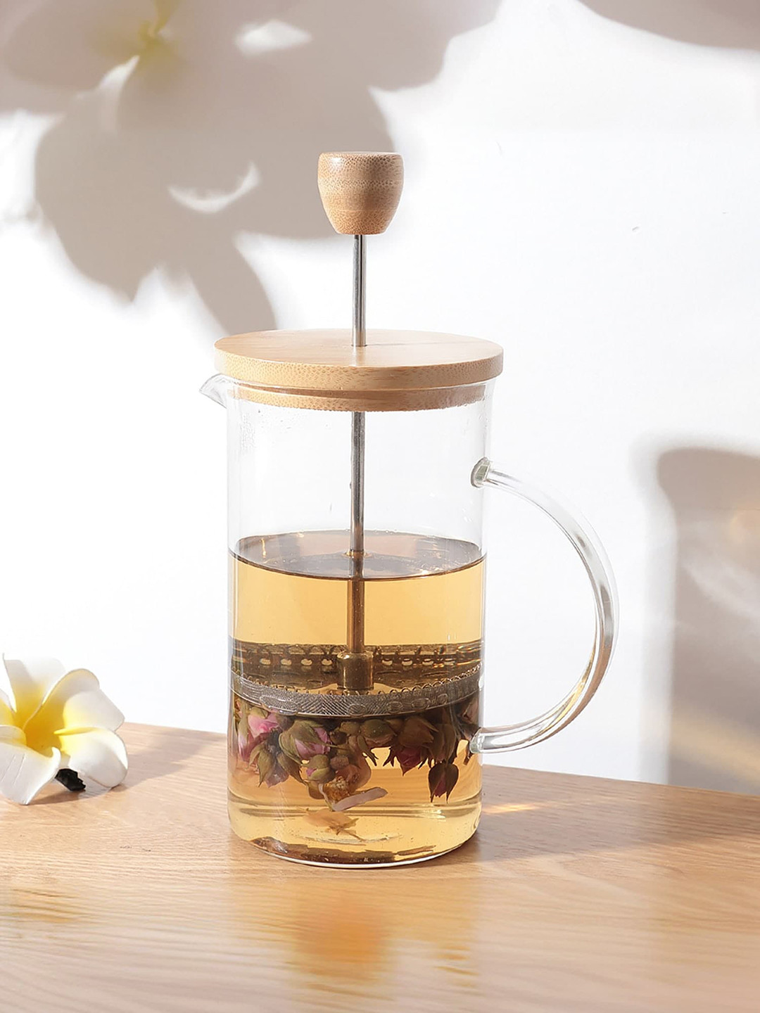 UMAI Transparent Leak Proof Glass Jug With Lid & Handle