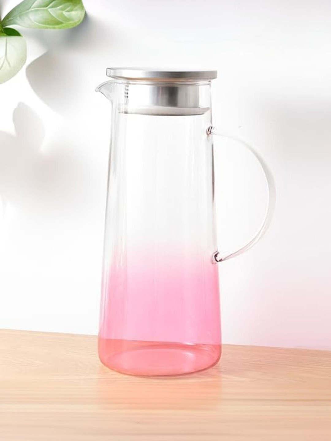 UMAI Pink & White Heat Resistant Water Jugs With Lid & Handle 1.4 L