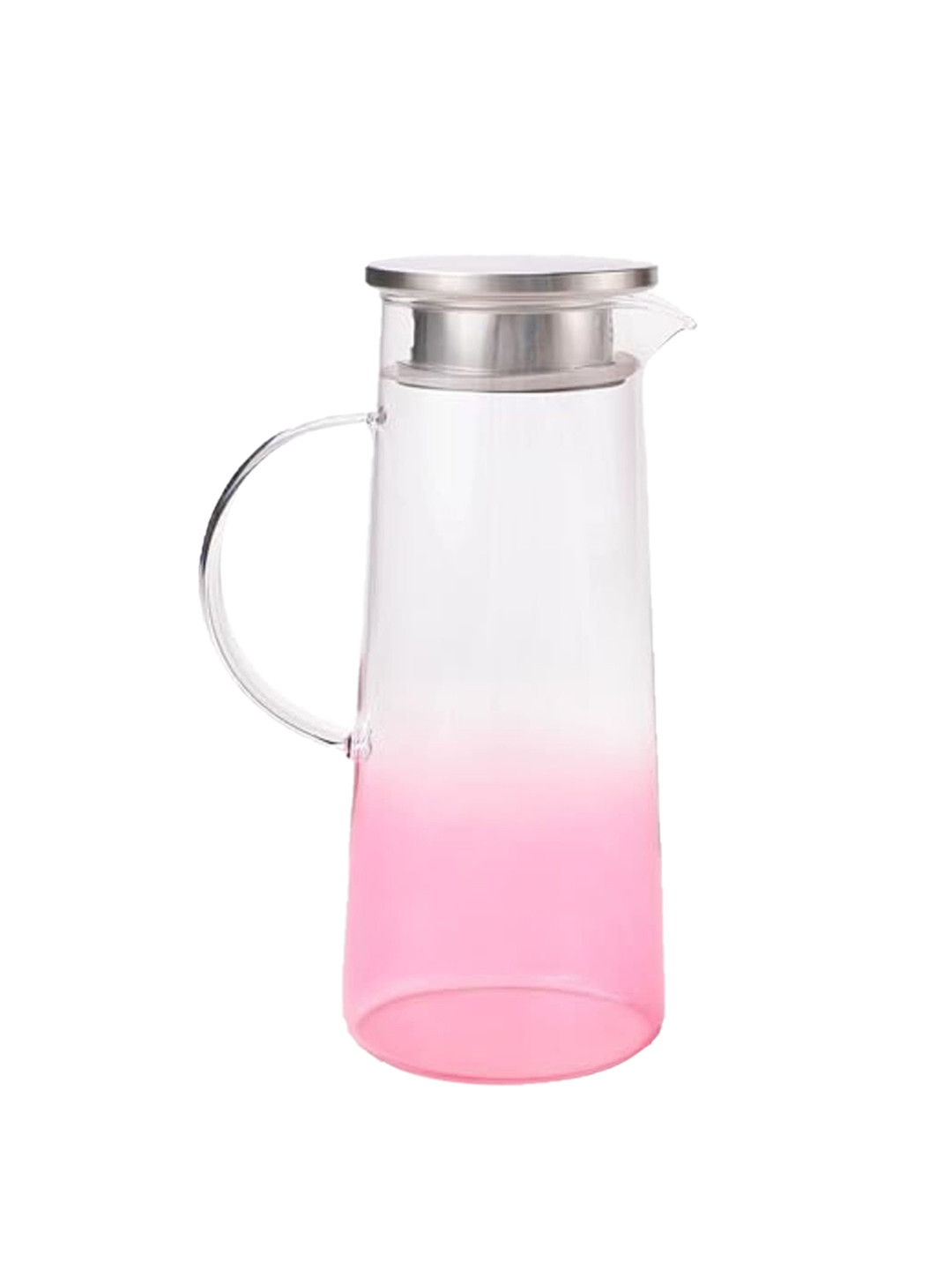 UMAI Pink Leakproof & Heat Resistant Glass Jug With Lid & Handle 1.3L