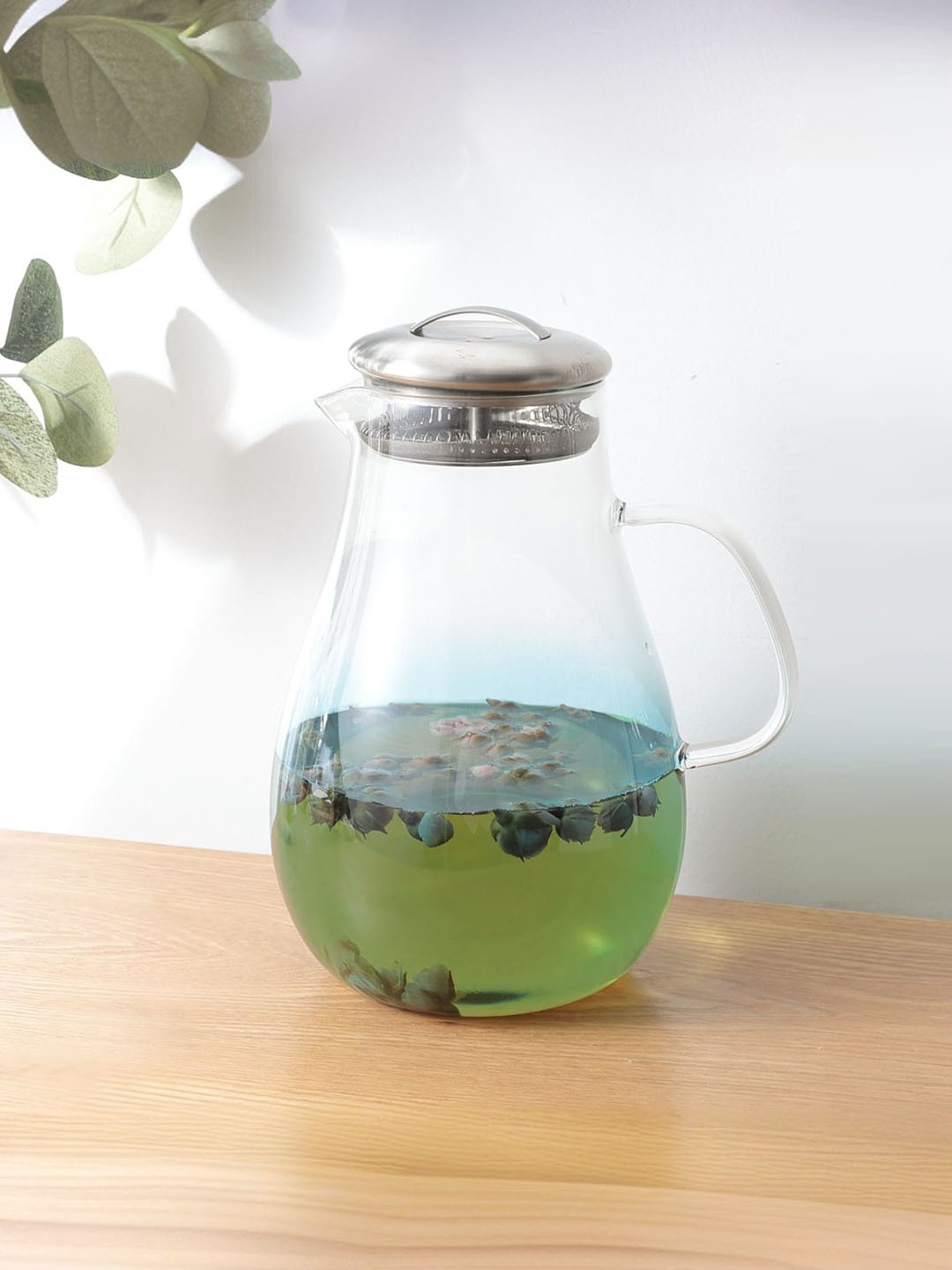 UMAI Blue Heat Resistant Water Jugs With Lid & Handle 970 Ml