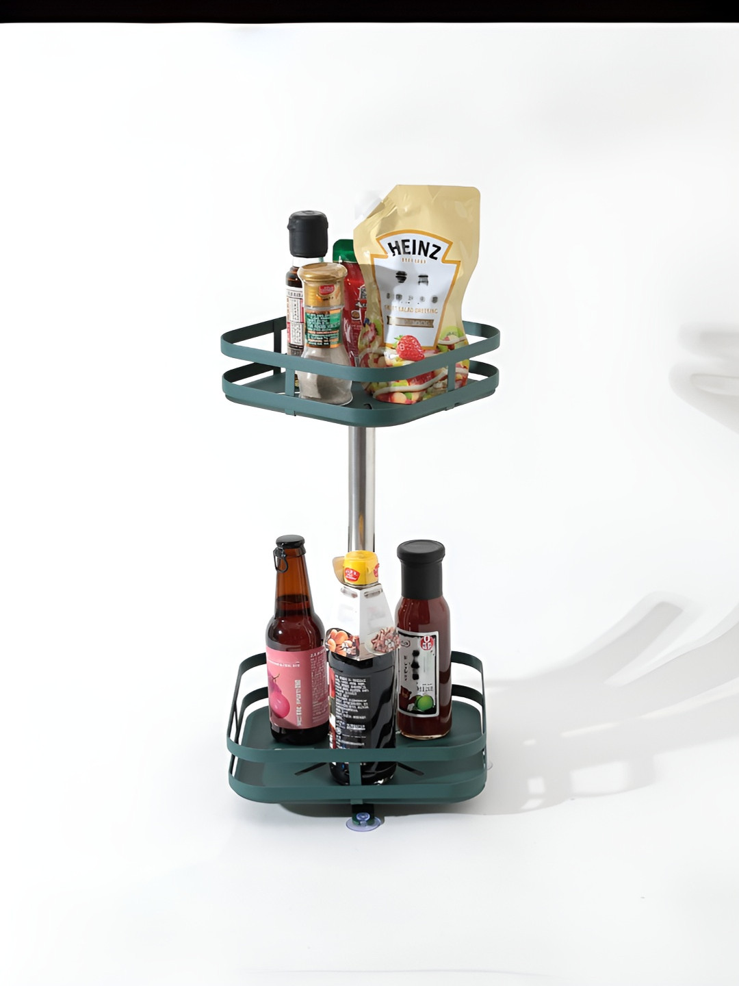 UMAI Green Two Layer Revolving Dressing Kitchen Storage Organizer Rack