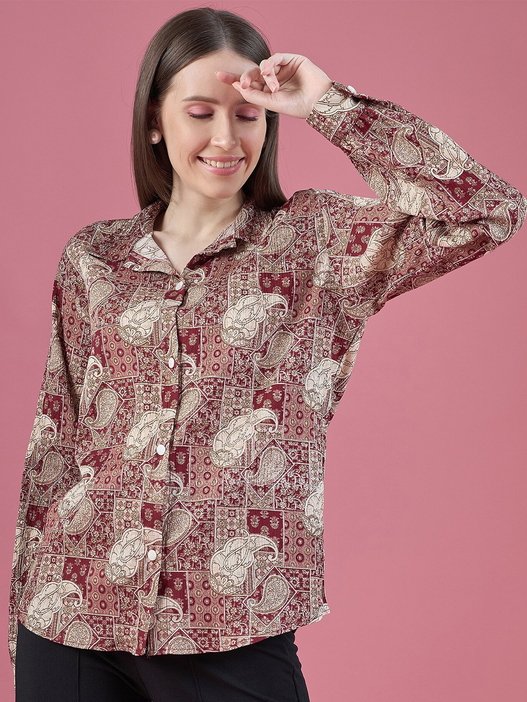 DressBerry Smart Paisely Printed Casual Shirt