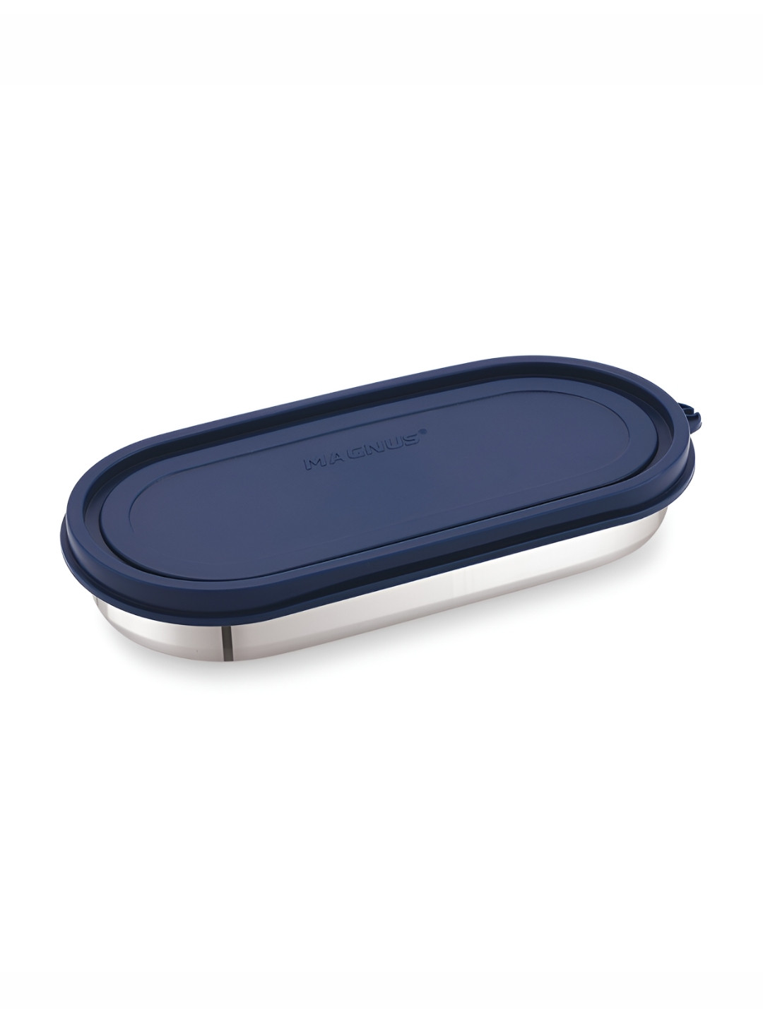 Magnus Prime Navy Blue Stainless Steel Air Tight Flip Top Canister-450ml