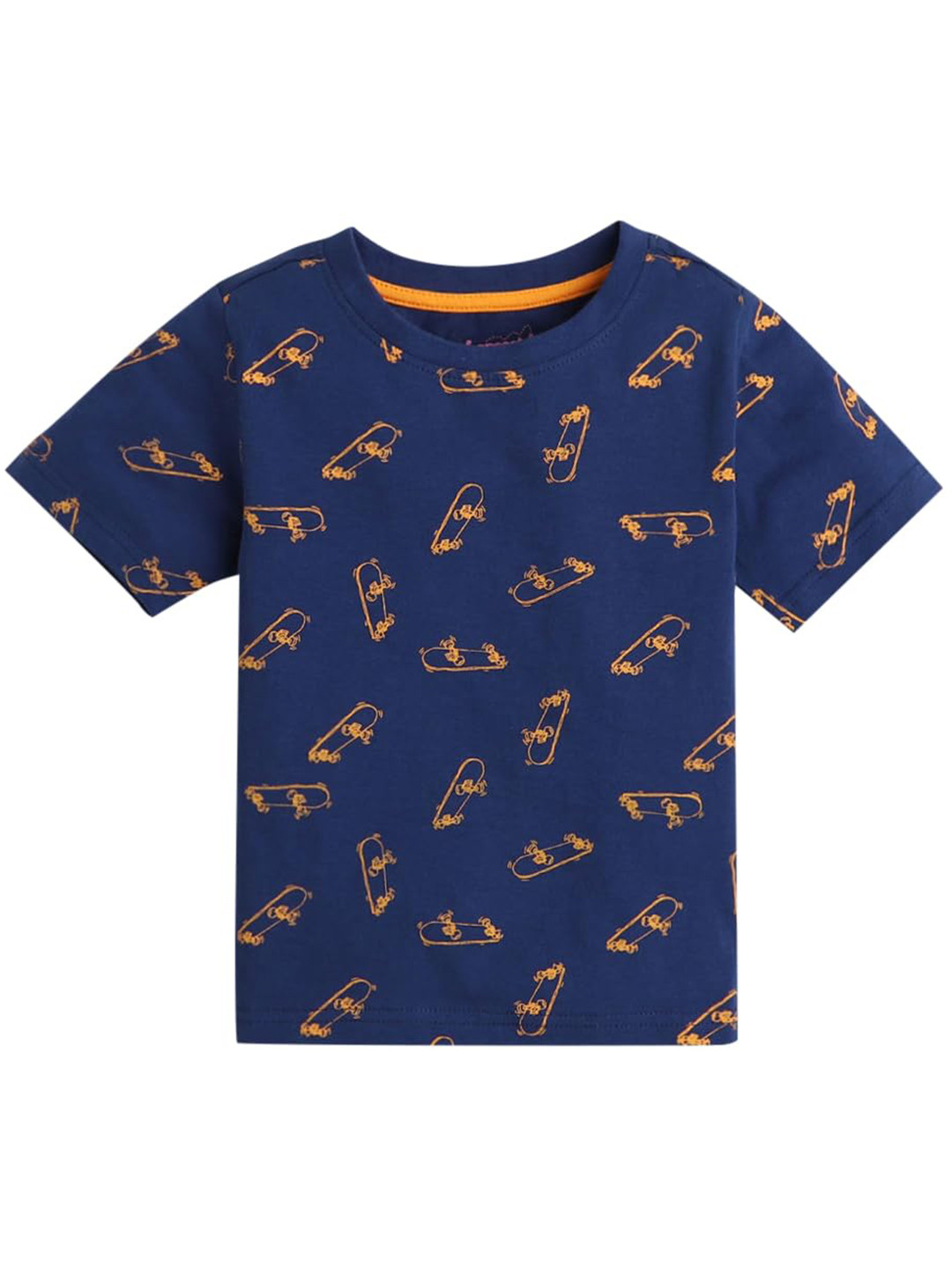 Googo Gaaga Boys Printed Round Neck Short Sleeves Cotton T-shirt