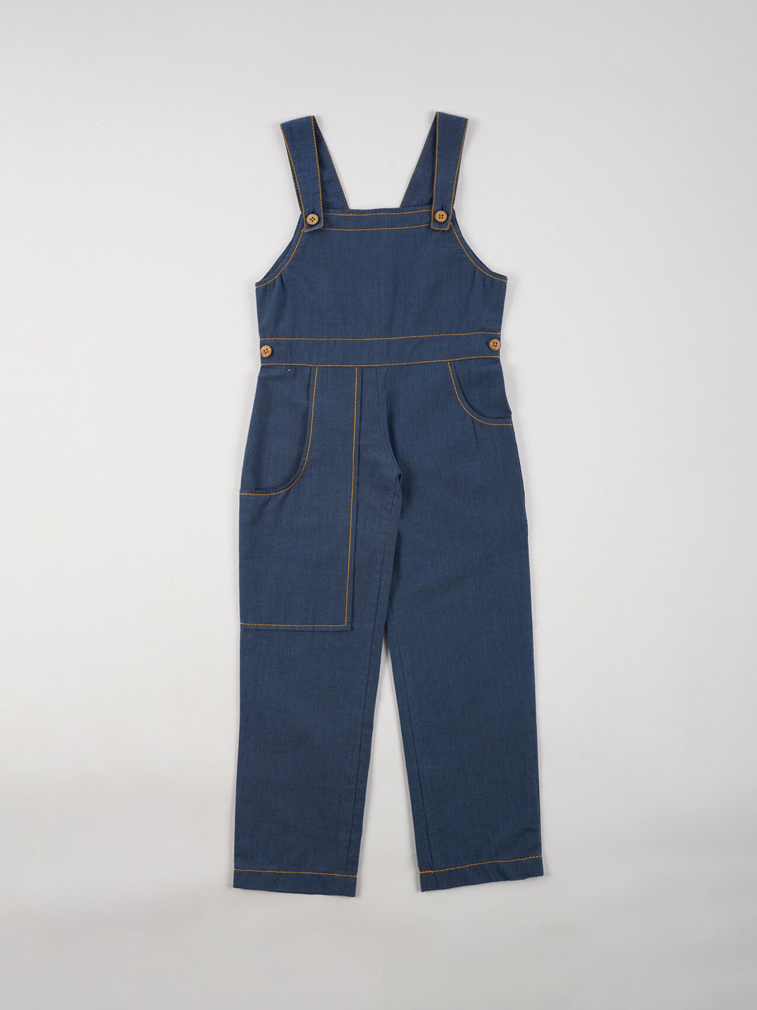 BAESD Kids Woven Chambray Belt Loops Dungarees