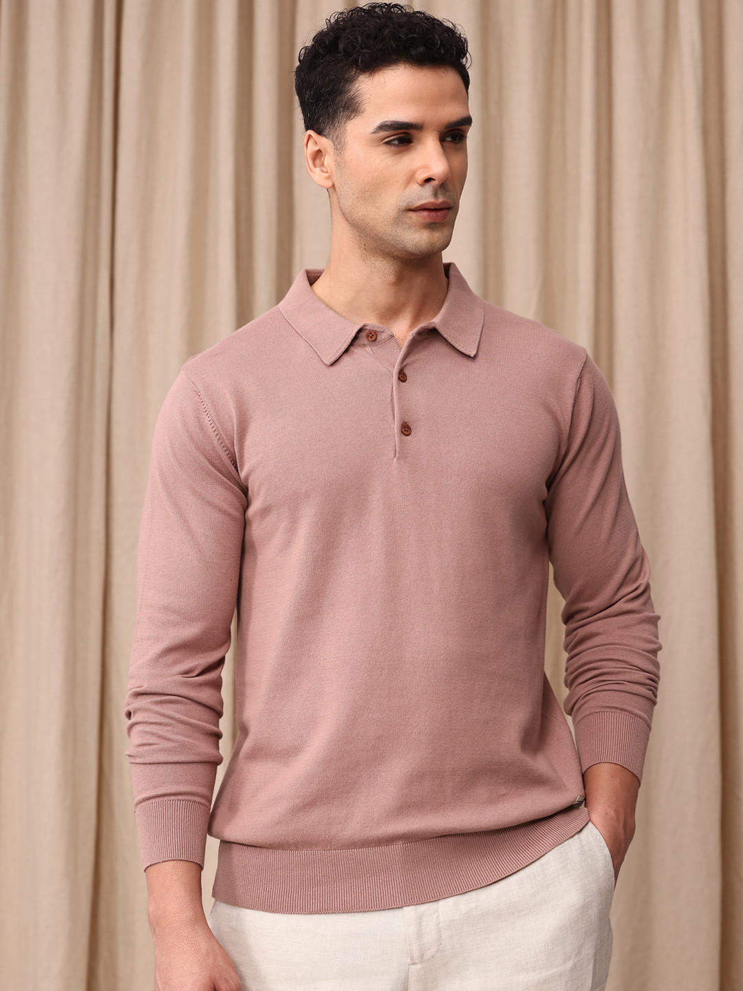 Mr Bowerbird Polo Collar Pure Cotton Pullover