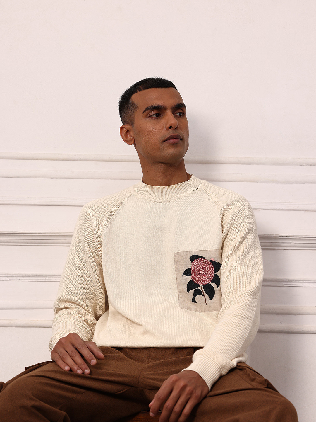 Mr Bowerbird Pure Cotton Oversized Sweater with Applique