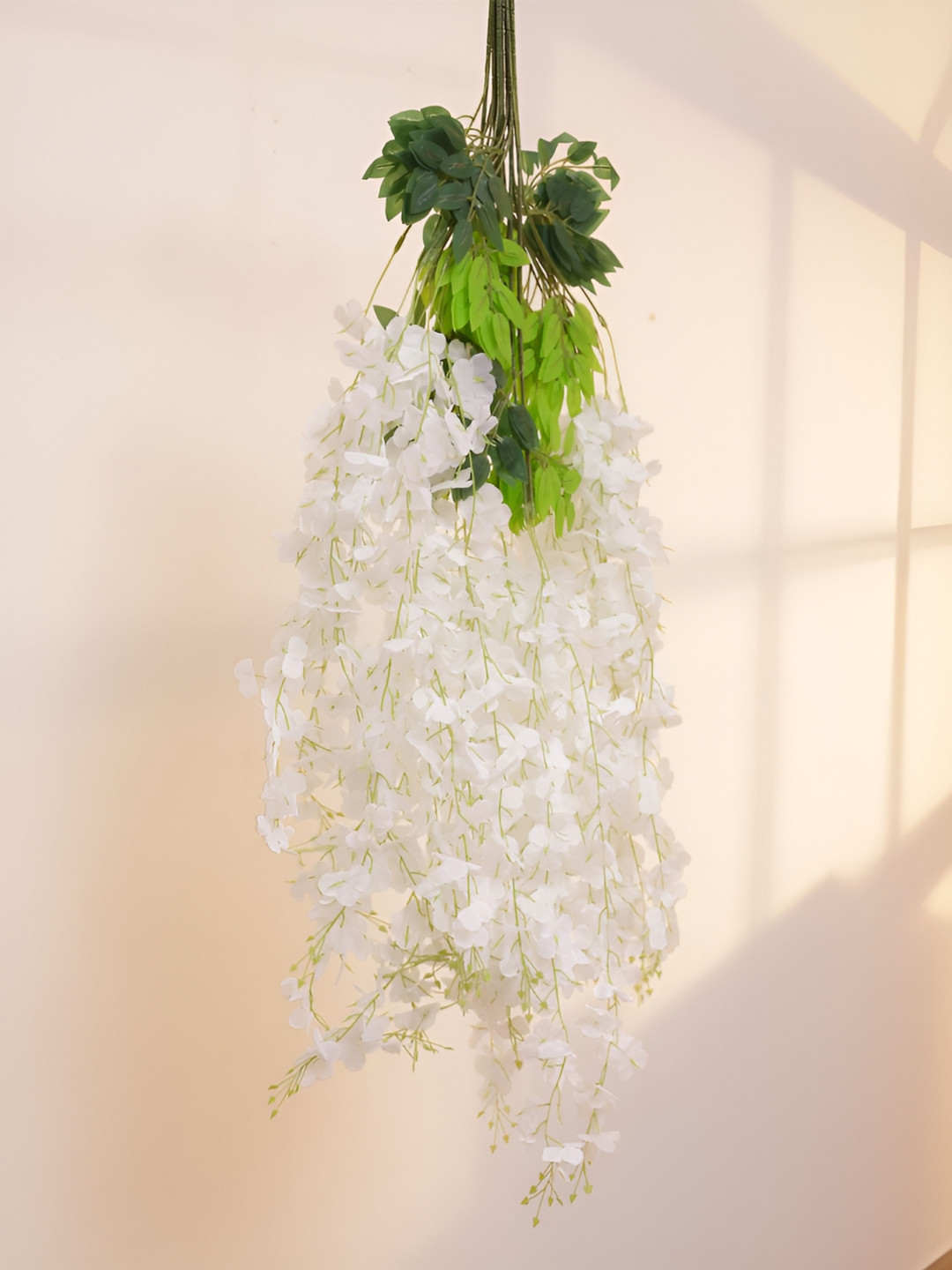 Home Bloom White 10 Pieces Hanging Artificial Flowers