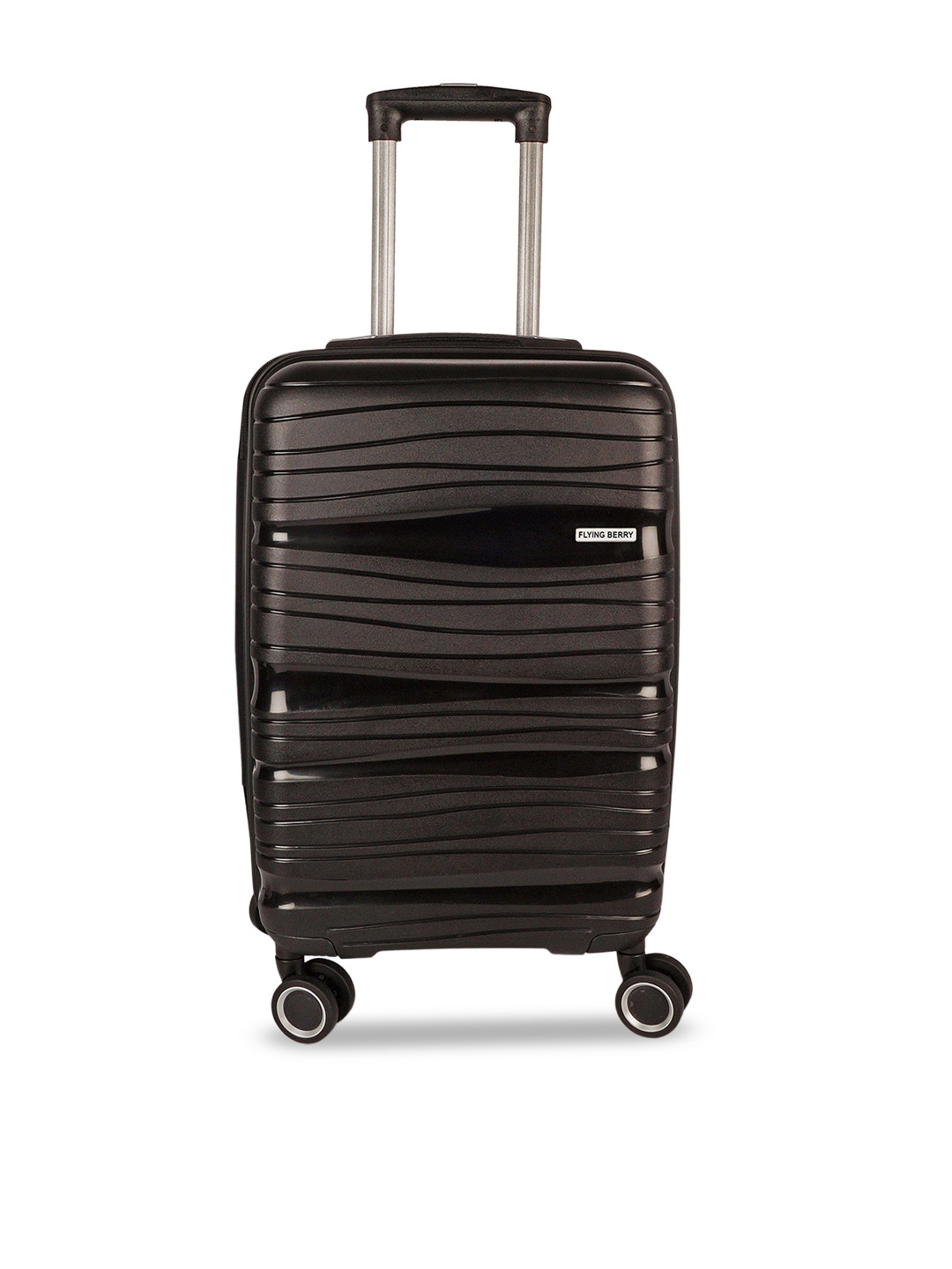 FLYING BERRY Unisex Hard Flexible Sided Small Suitcase Trolley Bag-41.0L