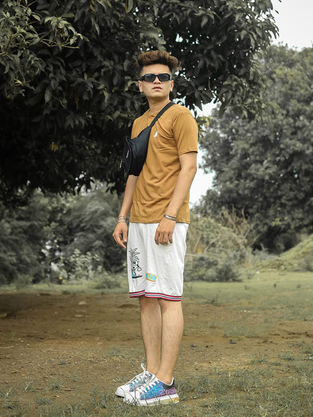 ROYALTAIL Men Cotton Brand Logo Printed Round Neck T-shirt