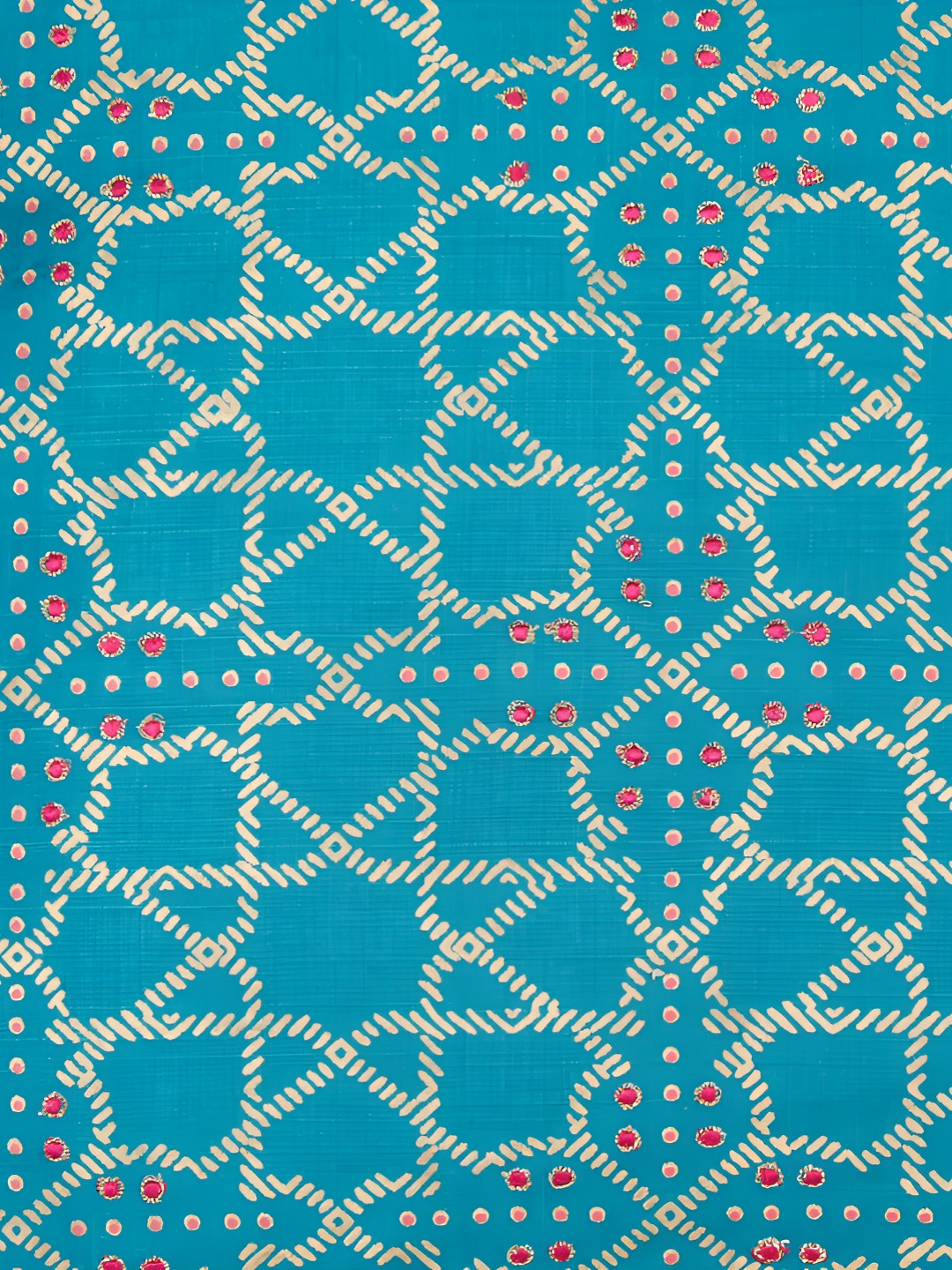 Fabindia Blue & Gold-Toned Ethnic Motifs Square Cushion Covers