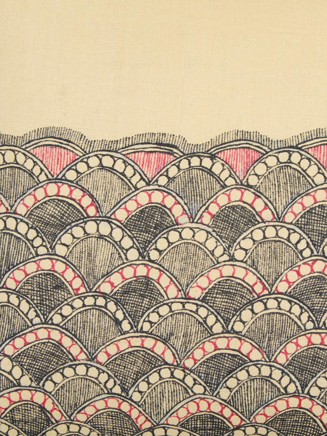 Fabindia Beige & Black Geometric Square Cushion Covers