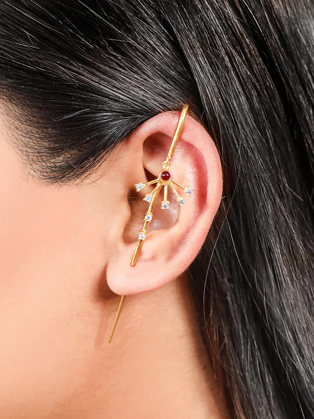 Unniyarcha Contemporary Artificial Stones Ear Cuff