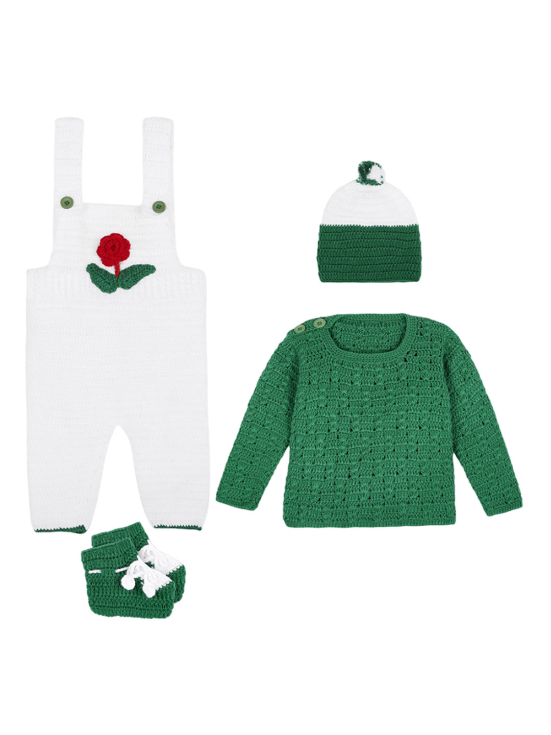 WINDROP SOLUTIONS Printed Wool Dungarees With T-Shirt