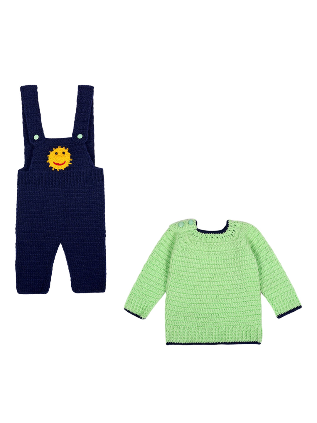 WINDROP SOLUTIONS Infants Self-Design Slim Fit Dungaree With Sweater