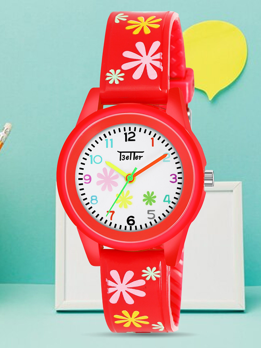 YOUNG MISSION Girls Printed Dial & Straps Analogue Watches Better Watch 1711 Red