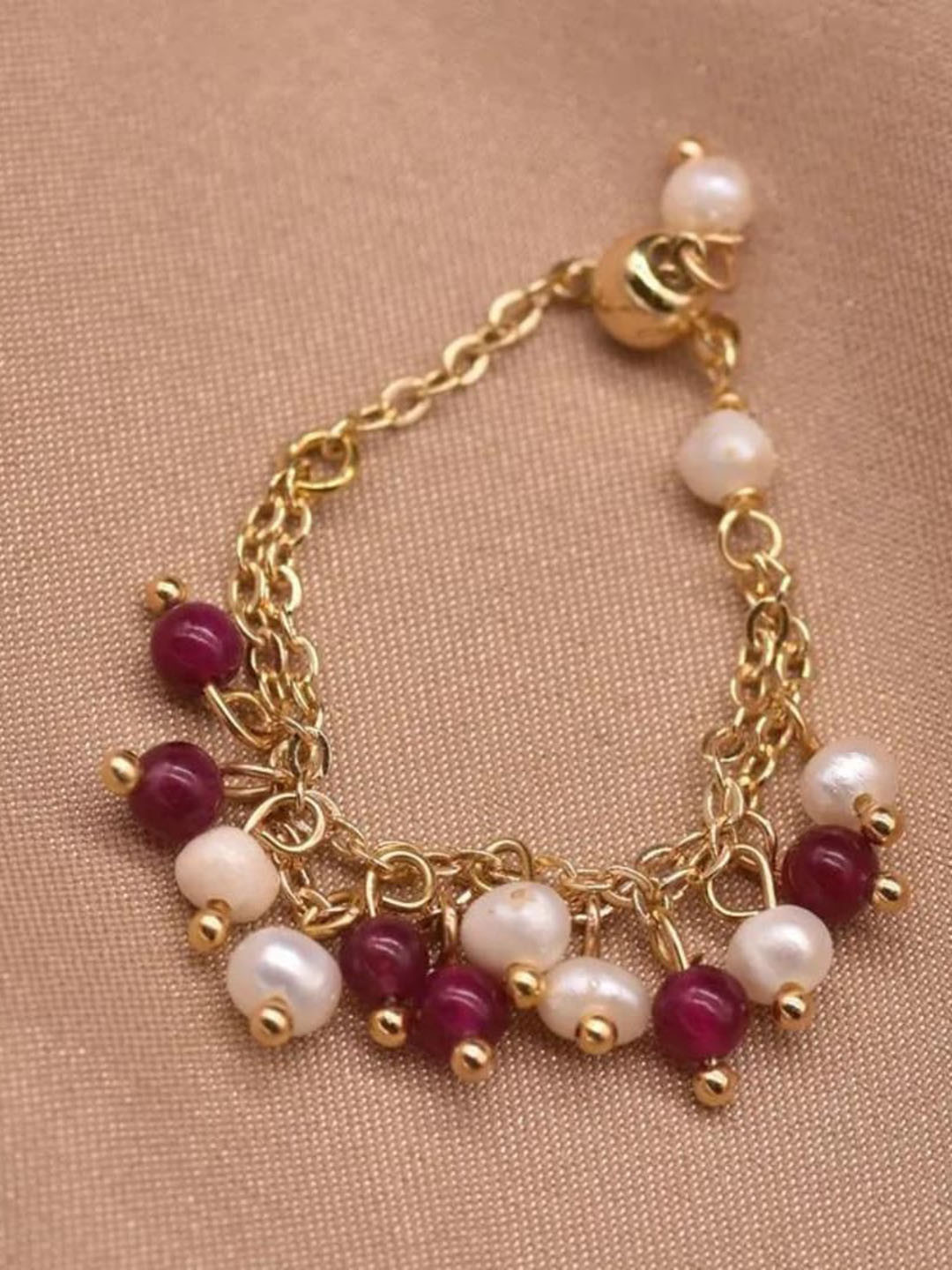 CHOKORE Women Gold-Plated Freshwater Ring