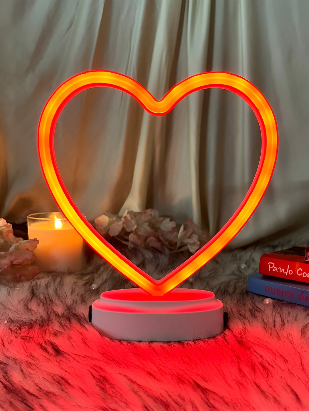 Giftii White Metal Quirky Abstract Shaped LED Table Lamp