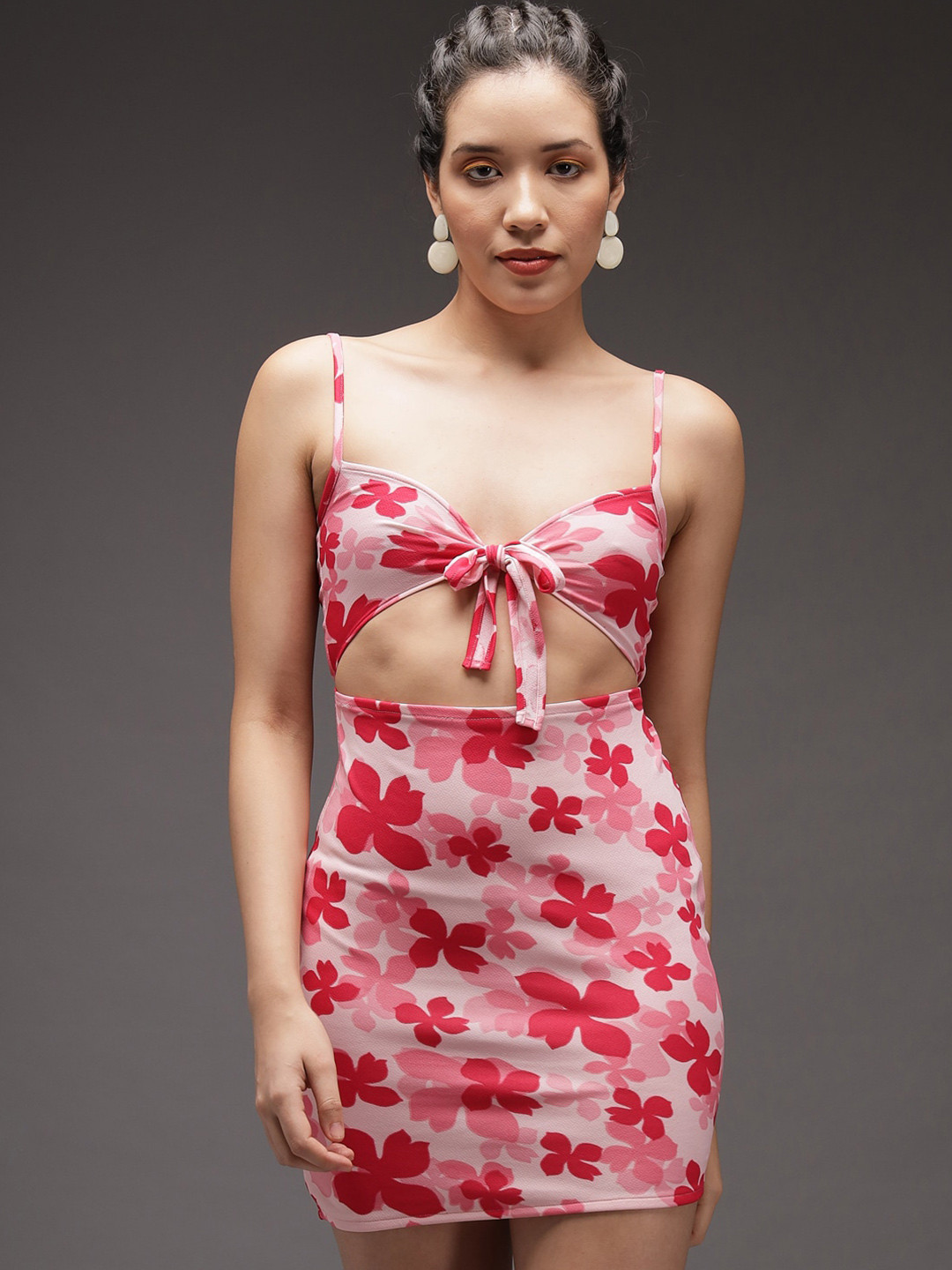 TANDUL Women Floral Print Bodycon Mini Dress