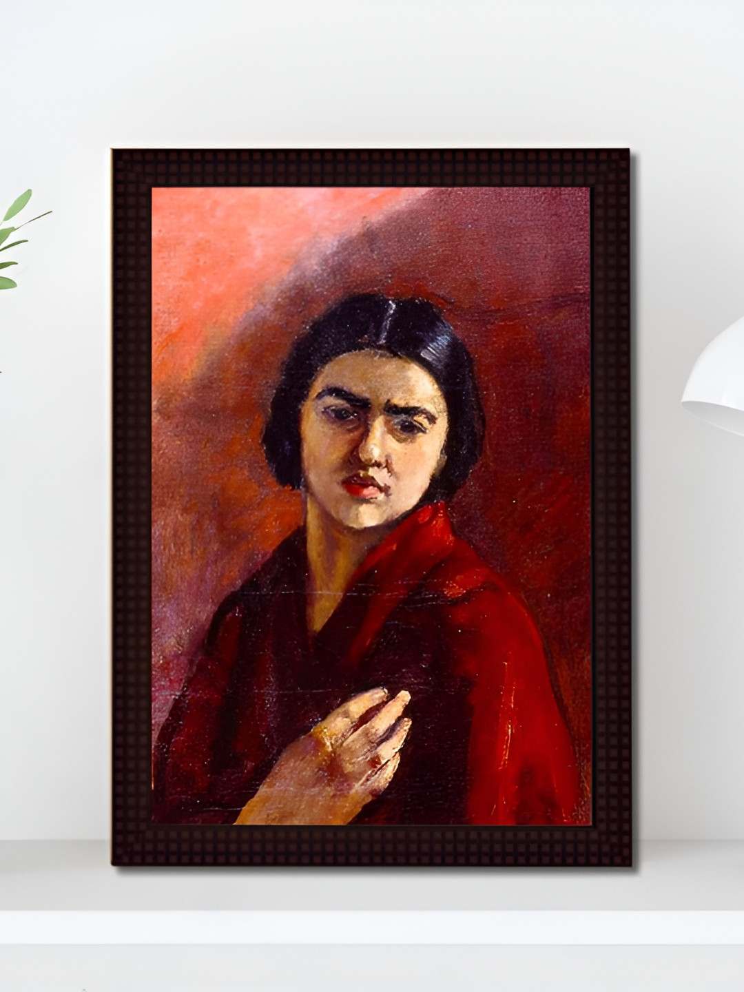 Tamatina Amrita Sher Gil Wood Wall Rectangle Paintings Wall Art -15.5 x 11.5 In