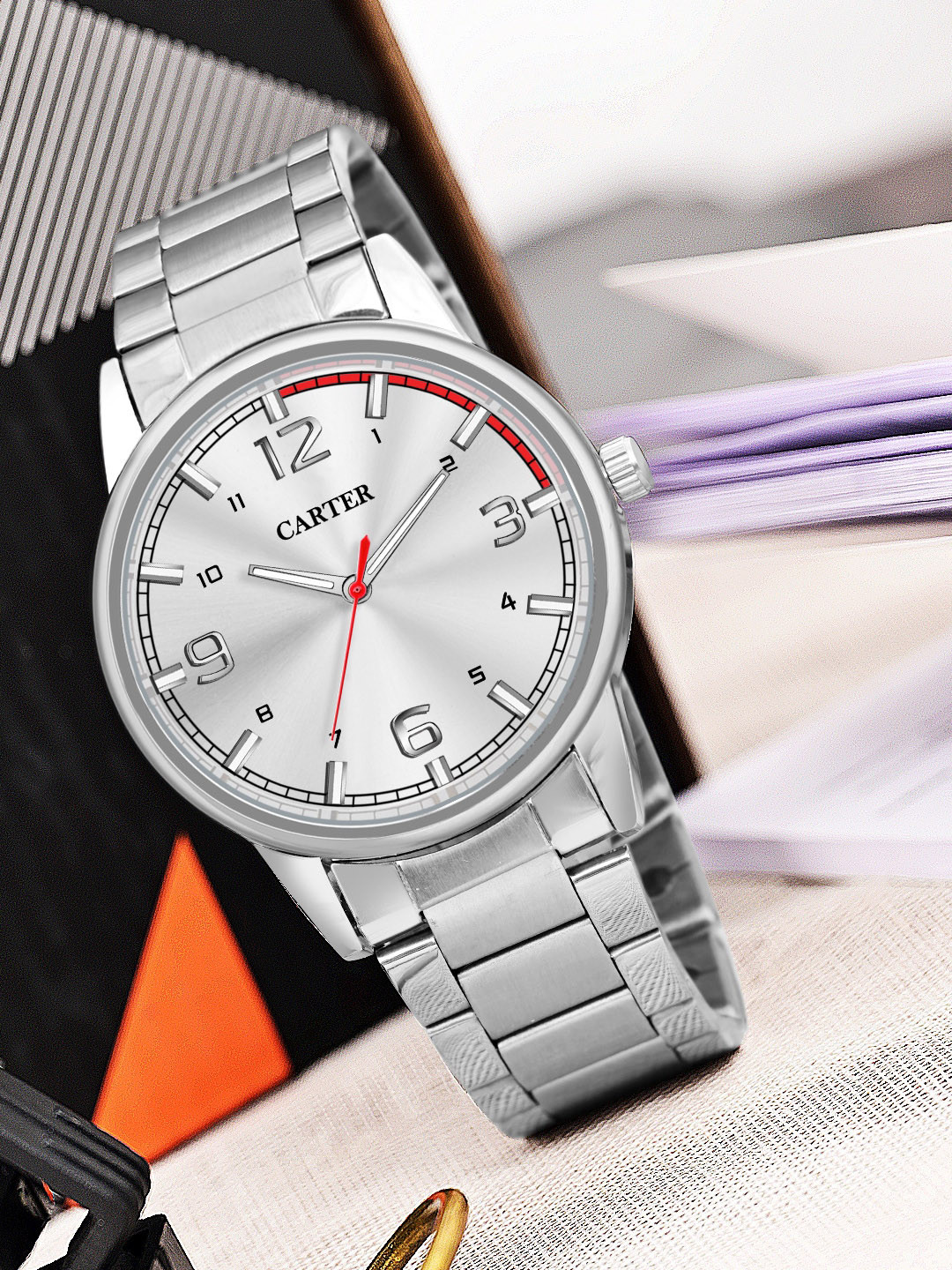 Sandy D Carter Men Dial & Bracelet Style Straps Analogue Watch Sandy D Carter-192-SL