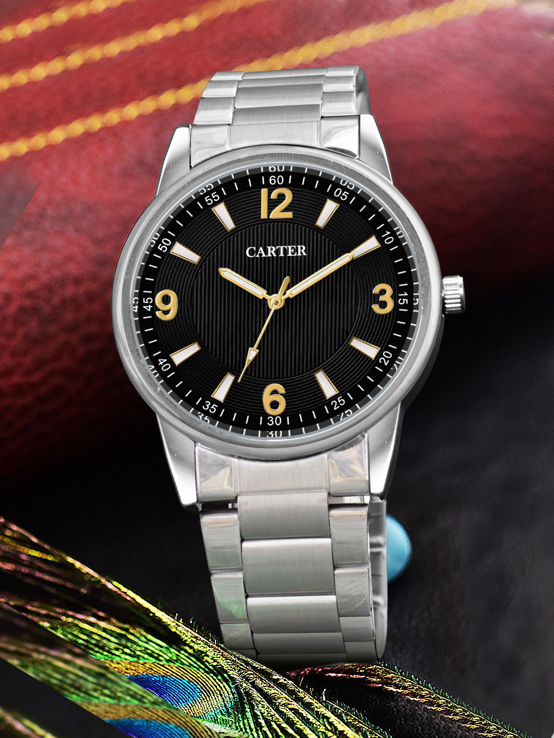 Sandy D Carter Men Dial & Bracelet Style Straps Analogue Watch Sandy D Carter-191-BK