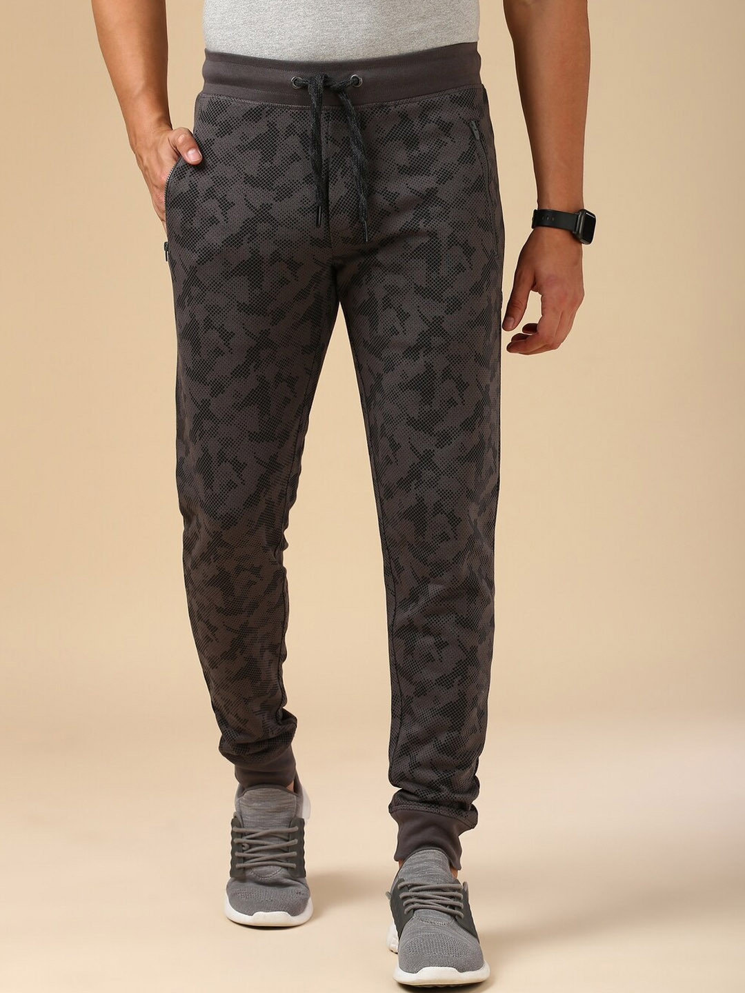 Van Heusen Innerwear Men Printed Zipper Pocket Joggers