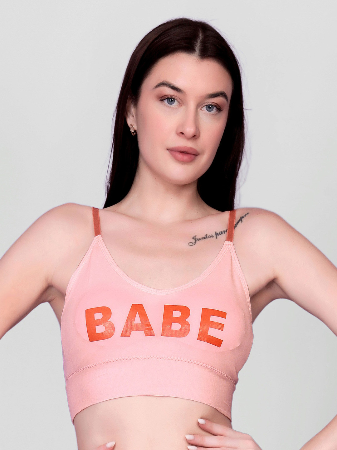 DEALSEVEN FASHION Typography Full Coverage Lightly Padded Everyday Bra