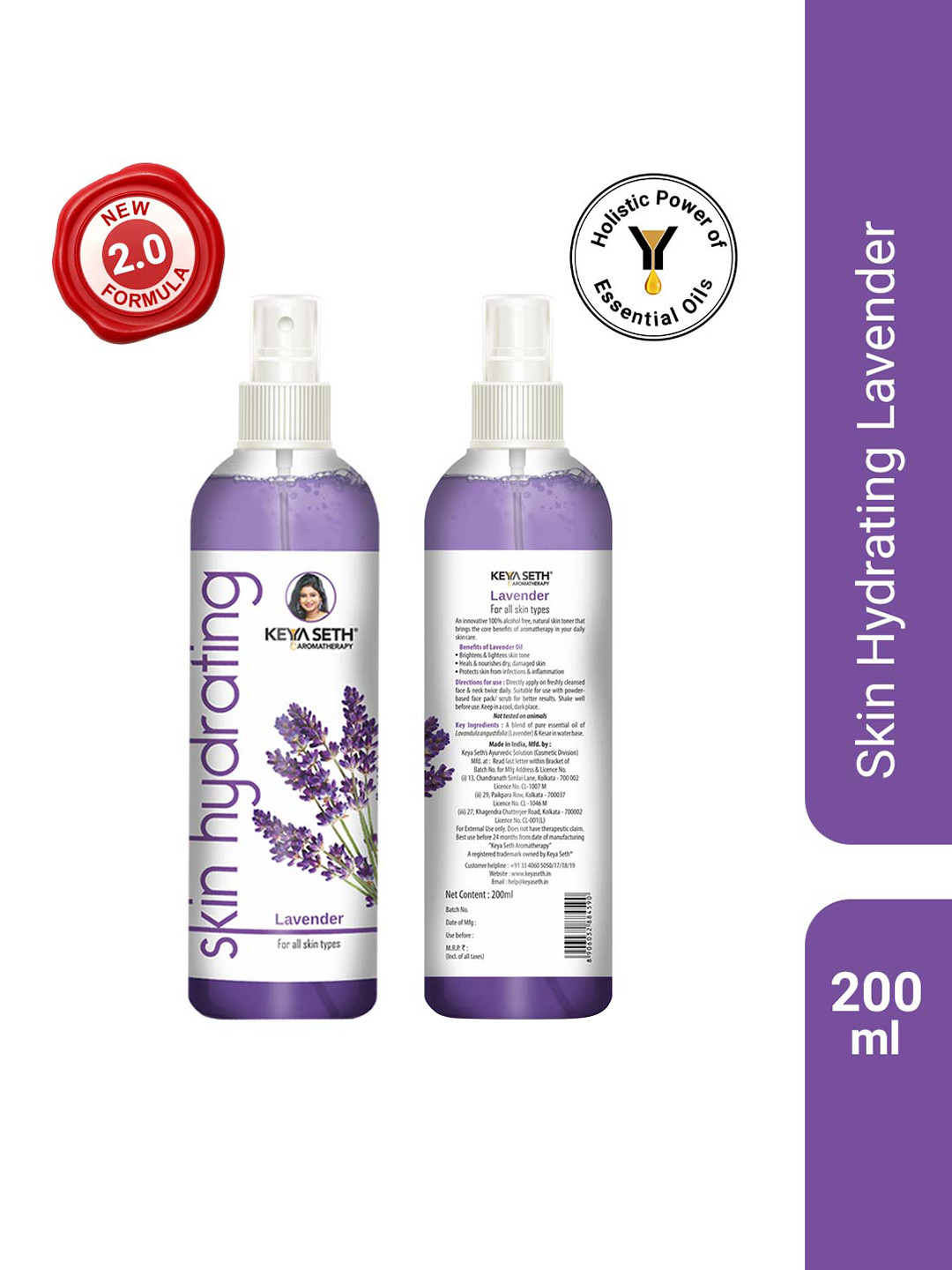 KEYA SETH AROMATHERAPY  Aromatherapy Skin Hydrating Lavender Toner - 200ml