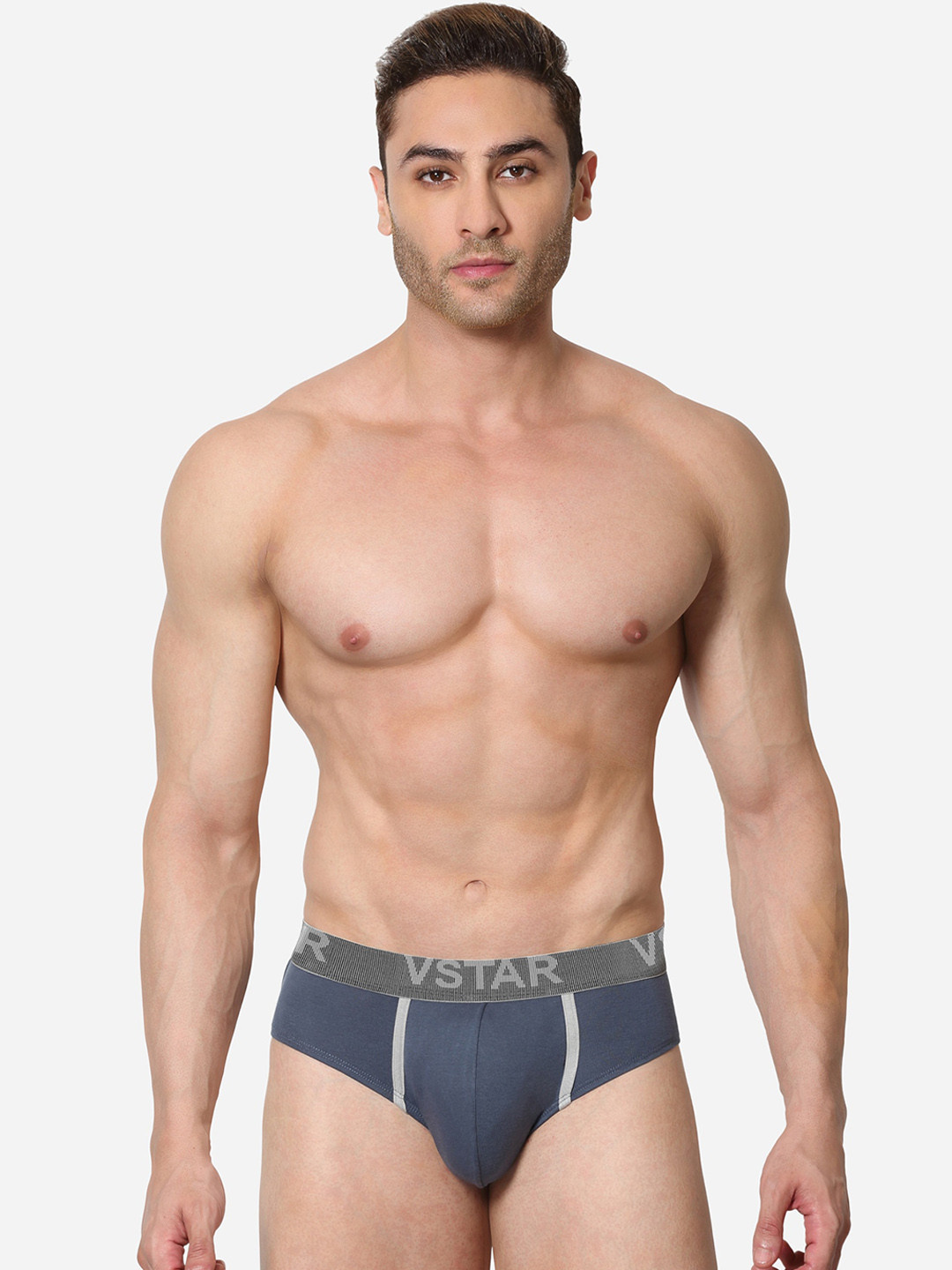 VStar Low Waist Brief With Contrast Fabric Taping Basic Brief FRANK NEO-CHINA_BLUE