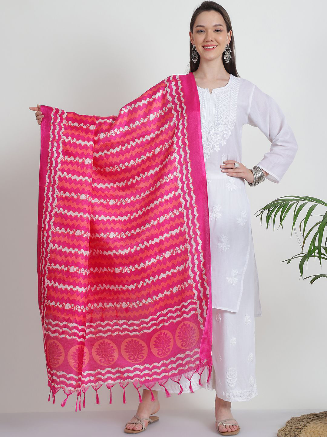 LOOM LEGACY Women's Digital Printed Dupatta