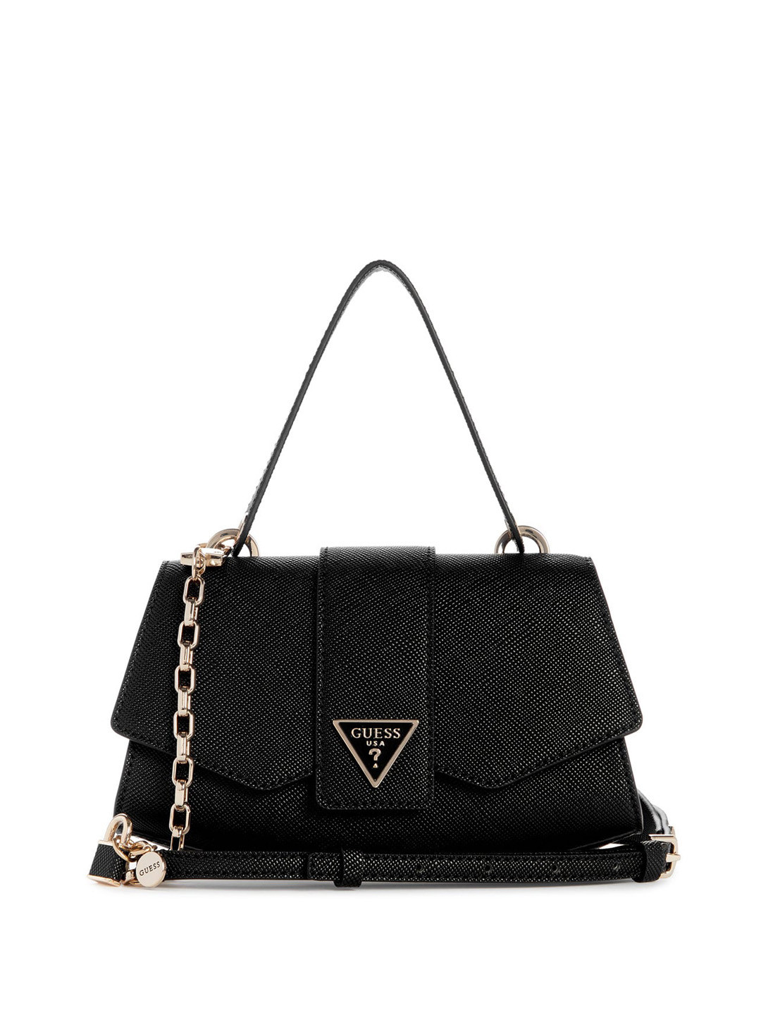 GUESS Women Pu Solid Crossbody Satchel Bag