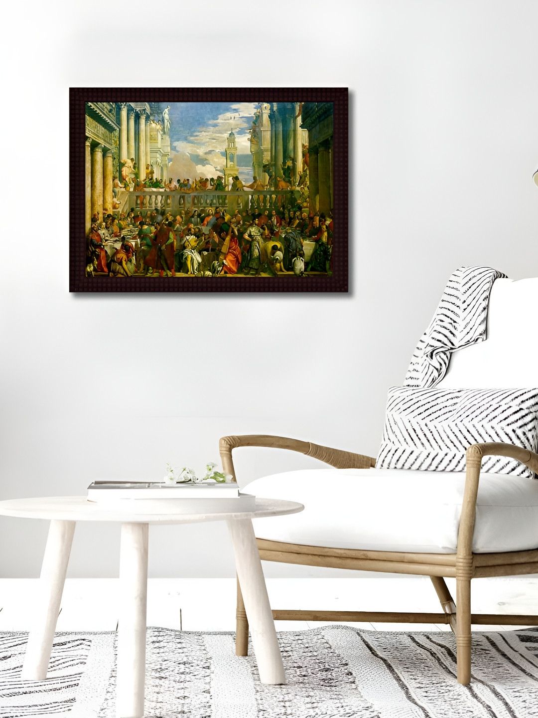 Tamatina Brown & Blue Last Supper Reimagined Wall Art