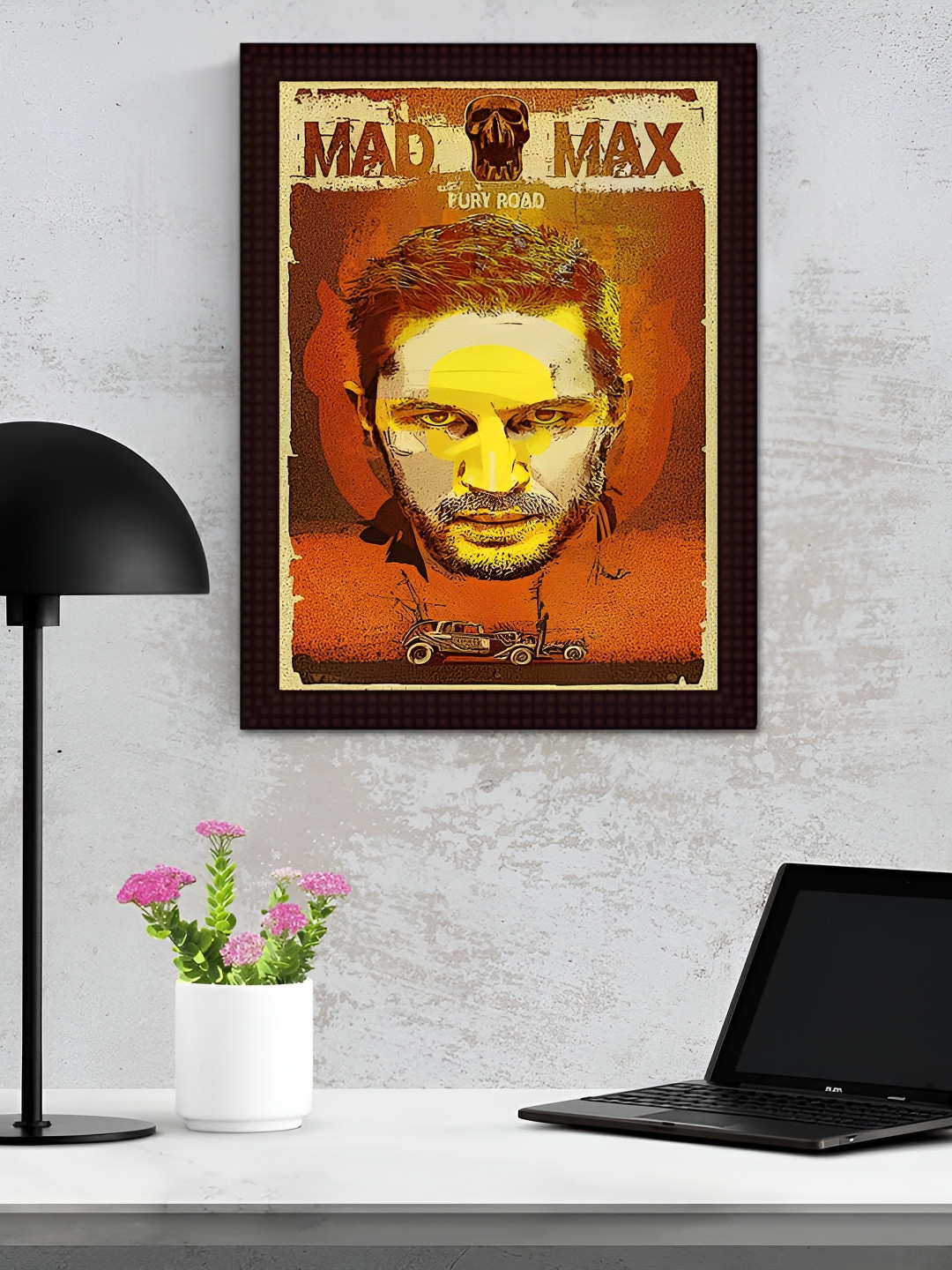 Tamatina Mad Max Wood Wall Rectangle Paintings Wall Art - 11.5 x 15.5 In