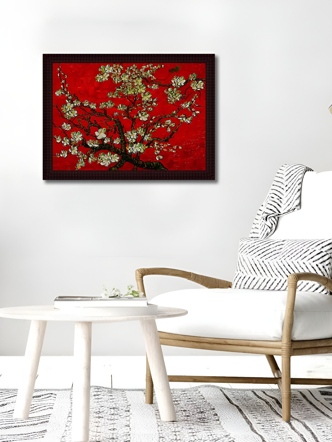 Tamatina Japanese Maple Tree Wood Wall Rectangle Paintings Wall Art - 11.5x15.5In