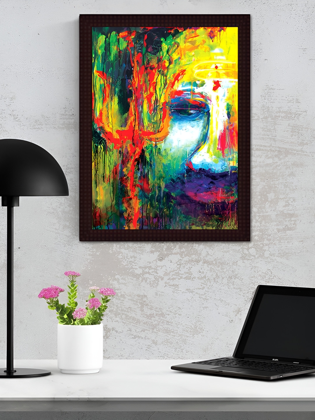 Tamatina Red & Yellow Kanta Kapalin Printed Wall Art