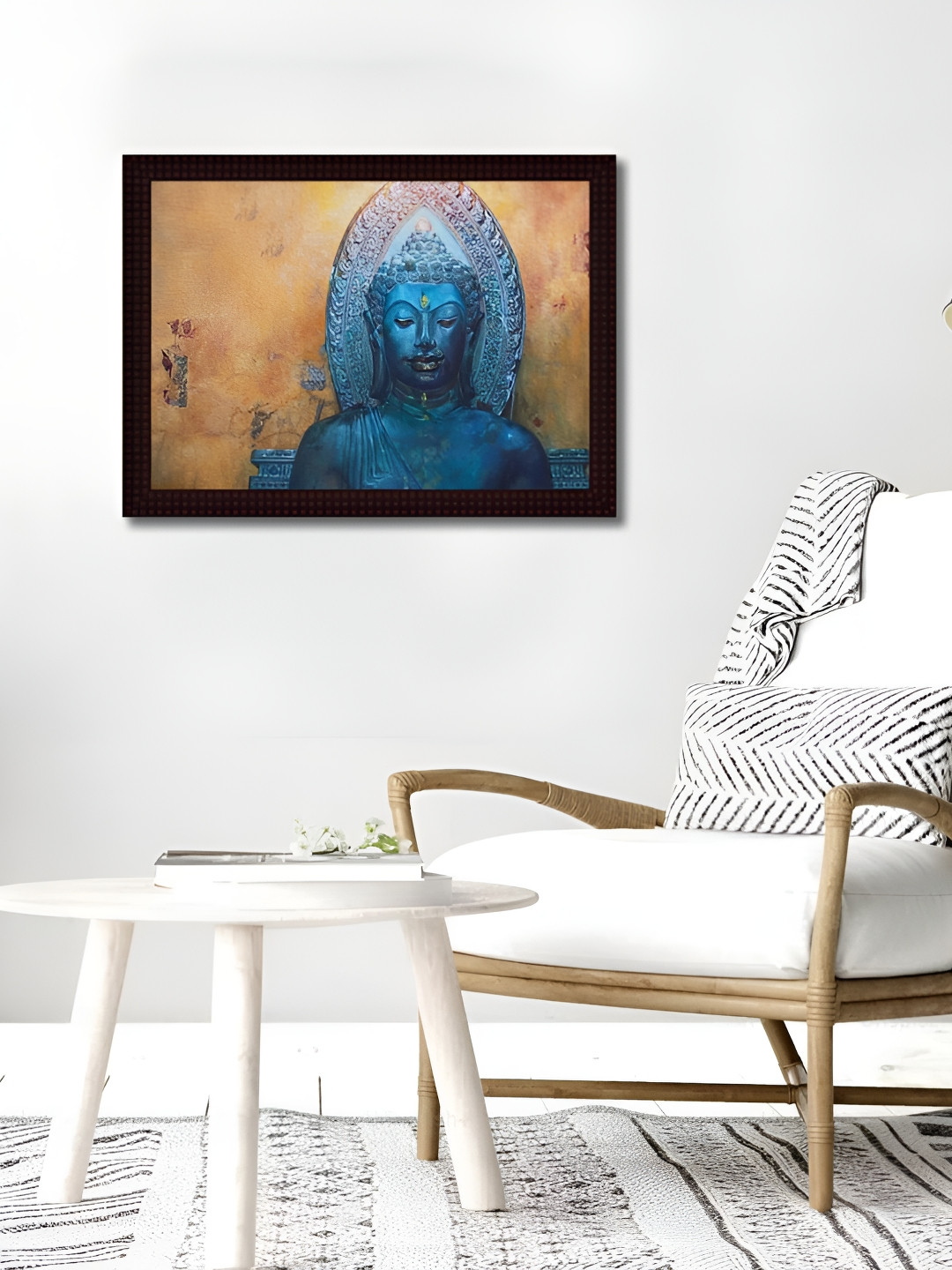 Tamatina Blue & Brown Buddha IV Wall Art