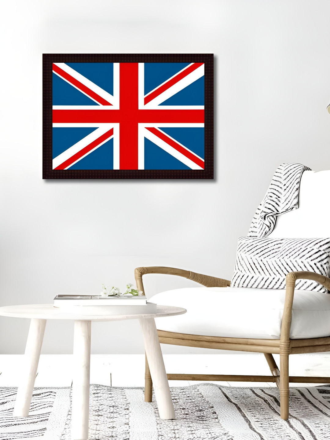 Tamatina Blue & Red Union Jack - Flag of U.K Printed Wooden Wall Art