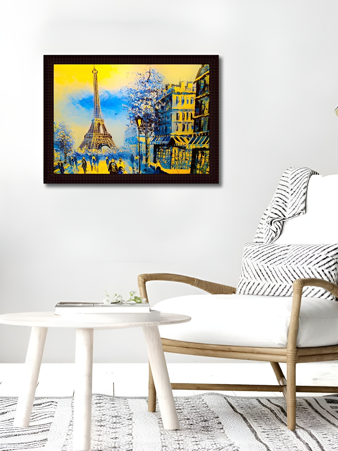 Tamatina Blue & Yellow Gorgeous Framed Painting