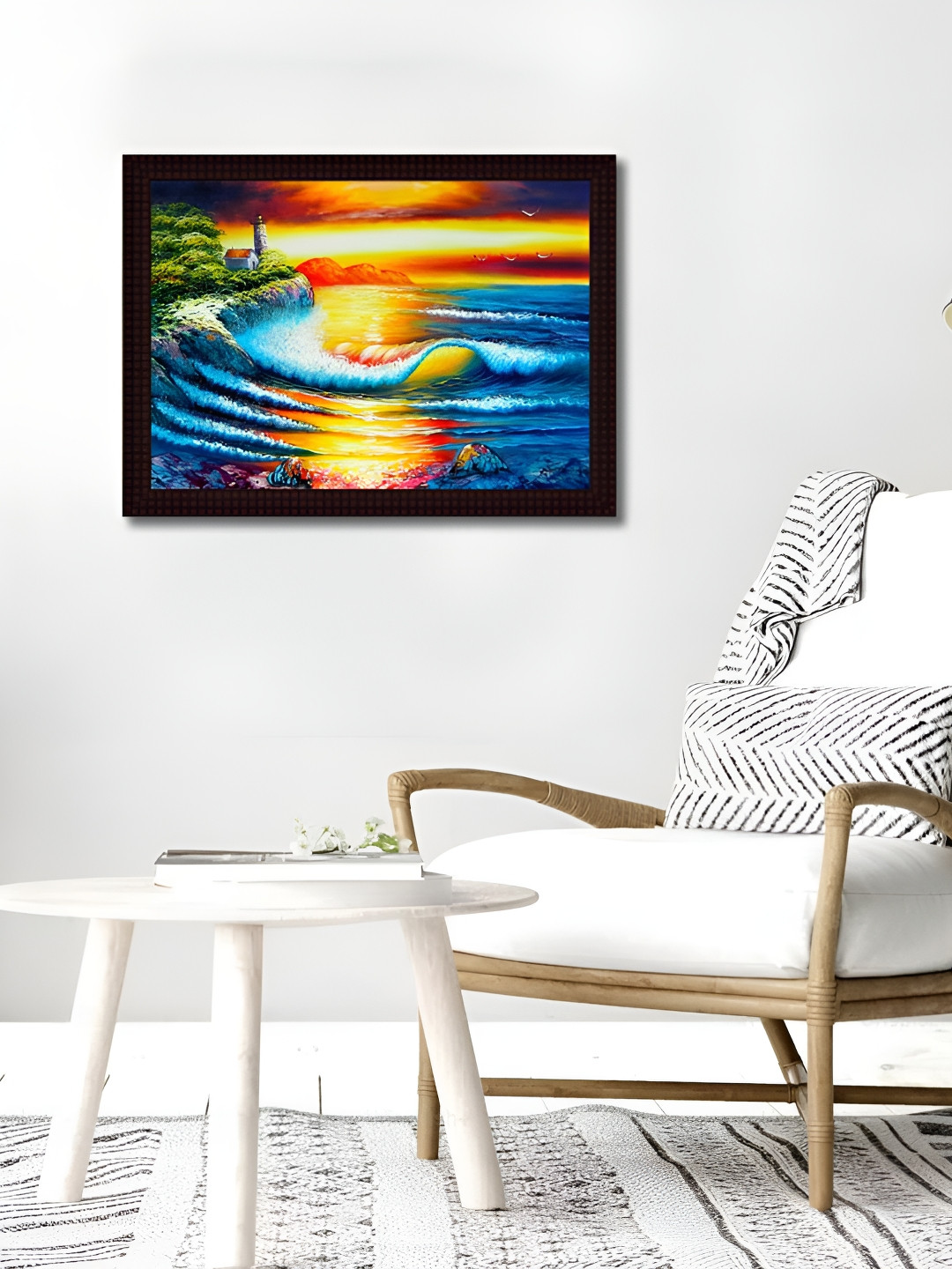 Tamatina Blue & Yellow Propaganda Art Printed Wall Art