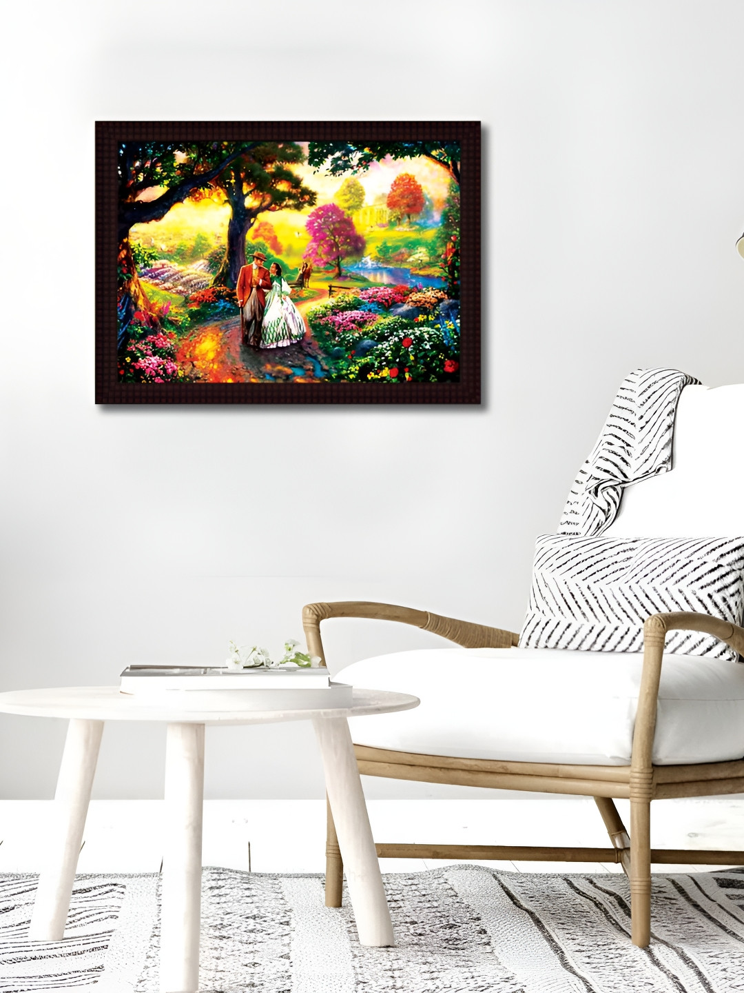 Tamatina Yellow & Brown Sunrise In The Park Classic Art Printed Wall Art