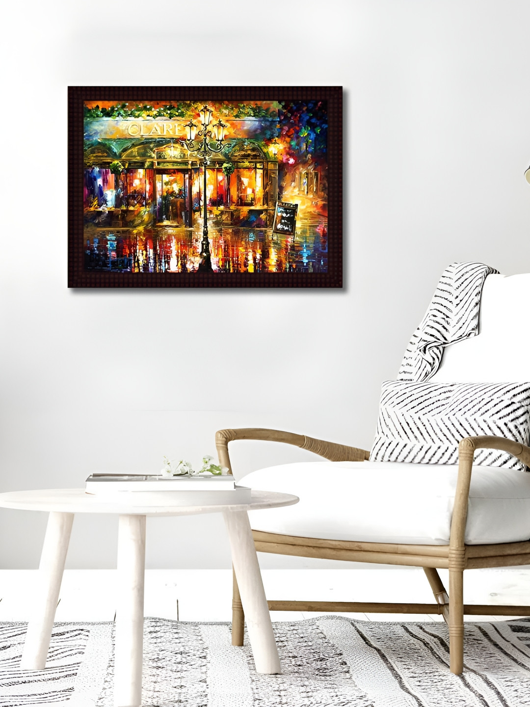 Tamatina Brown & Blue Misty CafSize - Lenoid Afremov Printed Wall Art