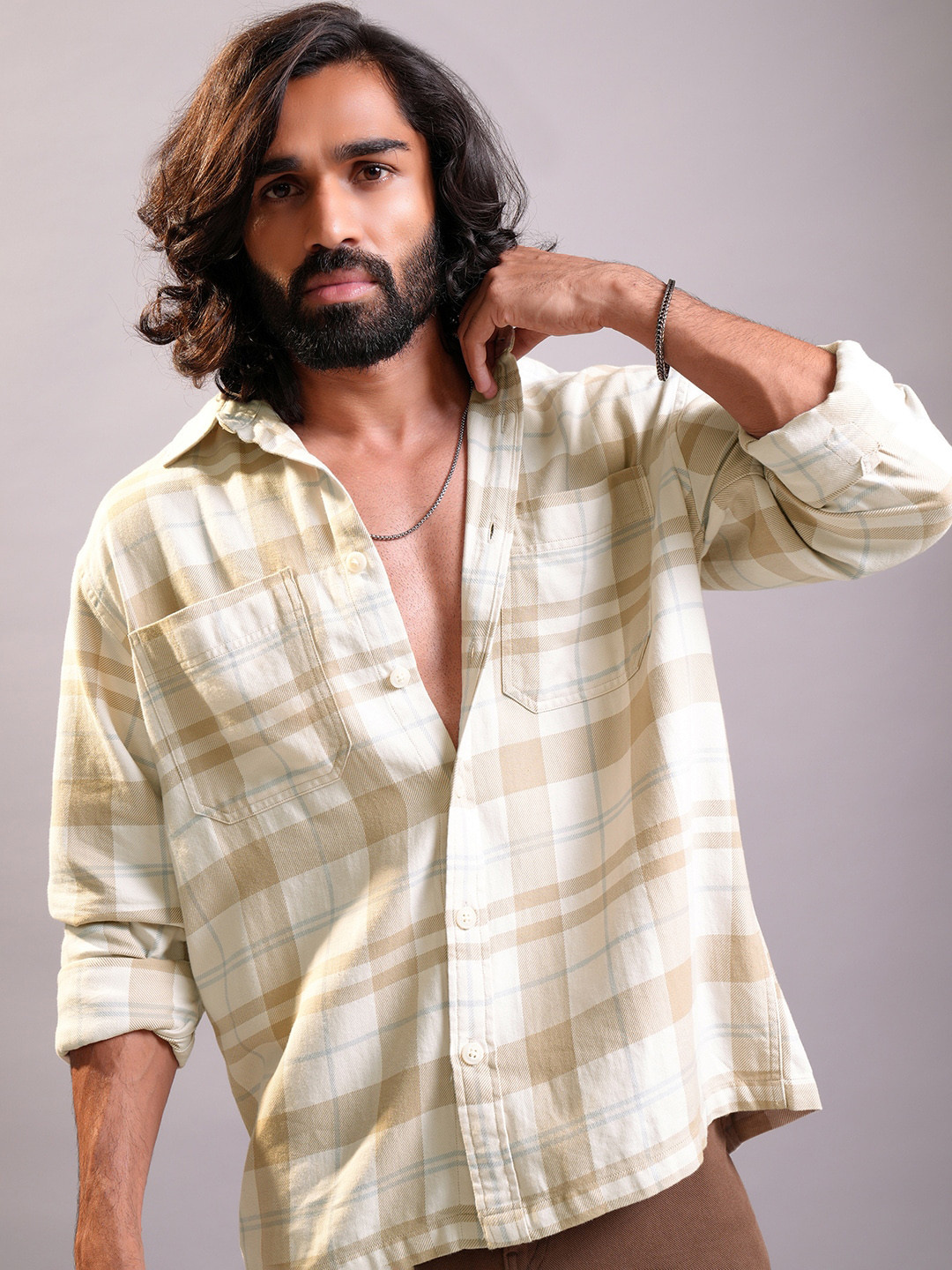 LOCOMOTIVE Premium Checked Utility Pocket Overshirt