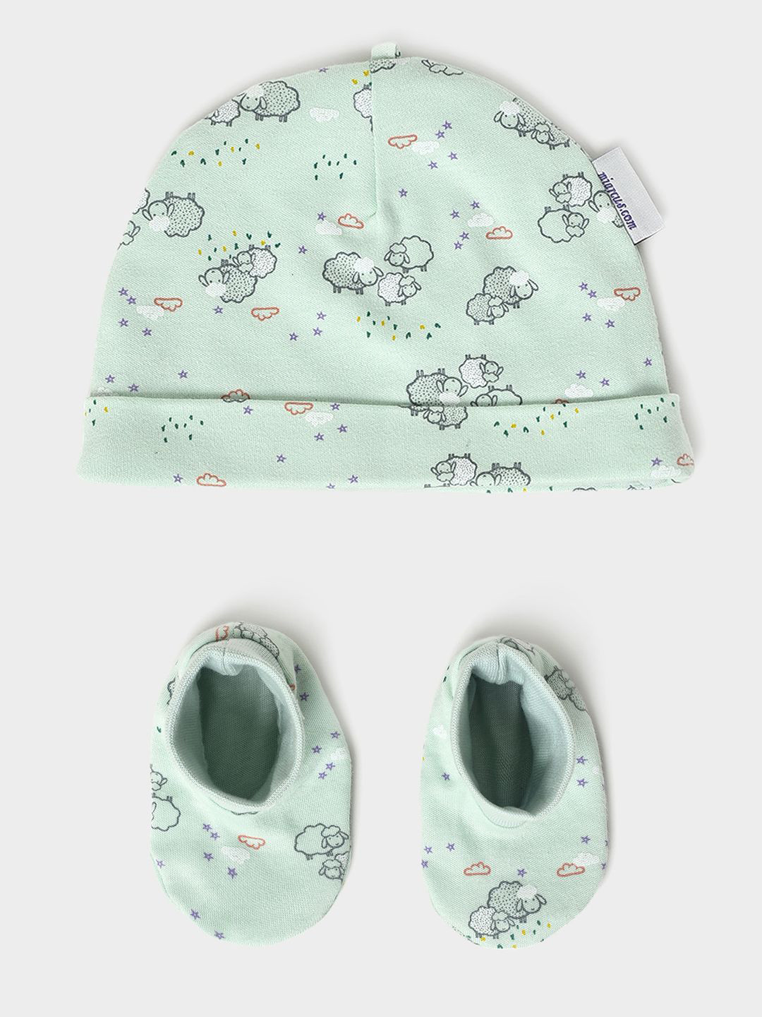 MiArcus Unisex Kids Printed Beanie with Booties Cap
