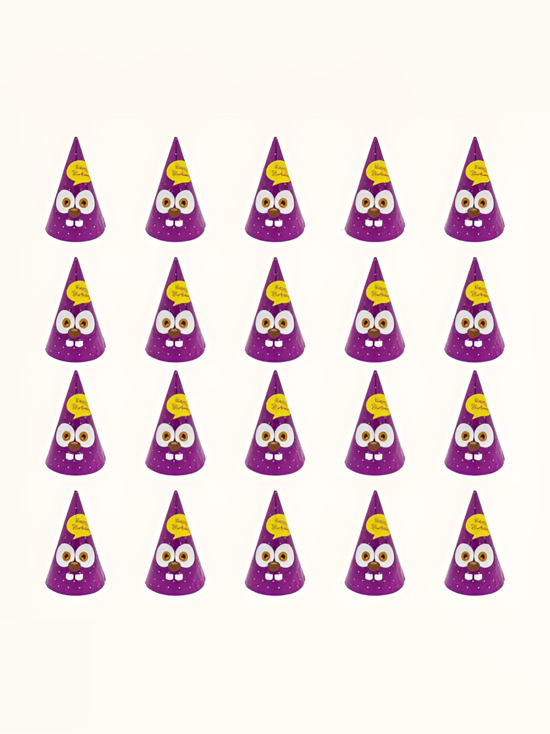 SPECIAL YOU 20 Pcs Purple Festive Decor  Happy Birthday Caps