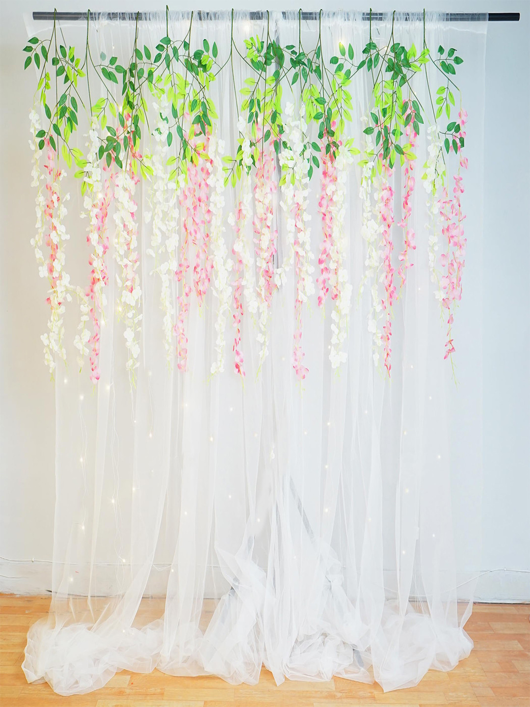 Special You 12 Pcs Light Pink Artificial Wisteria Hanging Garland