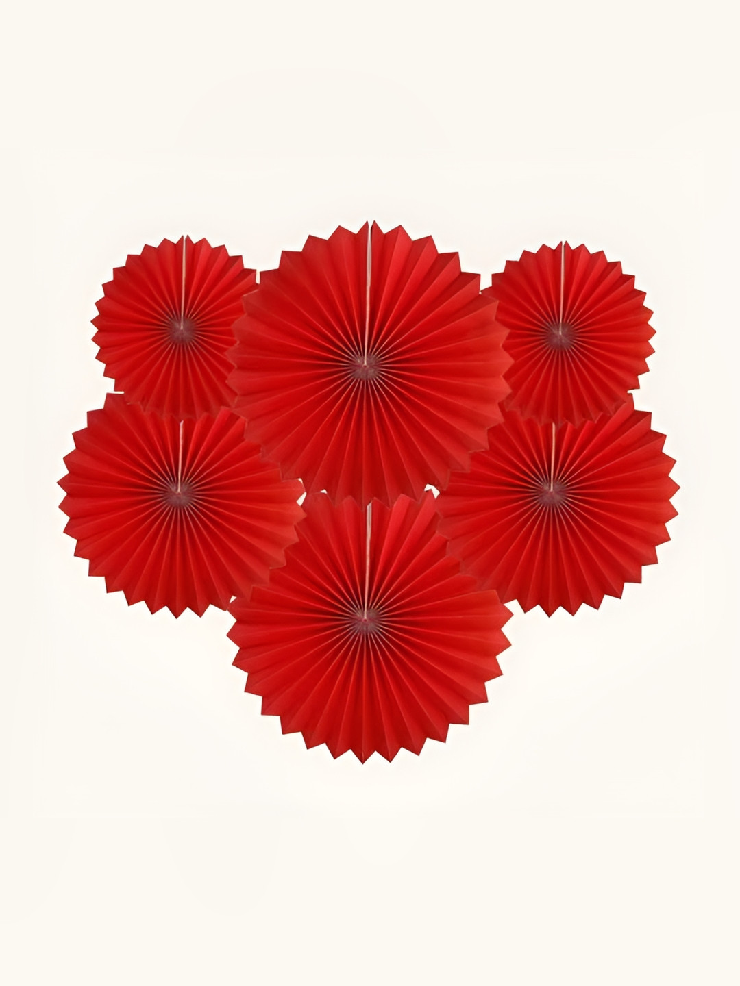 Special You 6 Pcs Red Patterned Hanging Garland Festive Decor